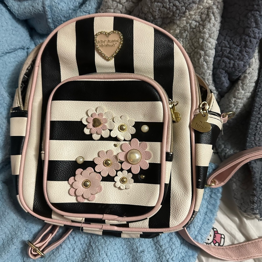 Betsey Johnson Striped Backpack